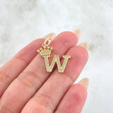 Dije Corona Letra W 2.5gr / 2.6cm / Oro Amarillo 18K ©