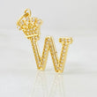 Dije Corona Letra W 2.25g / 2.6cm Oro Amarillo 18K