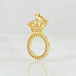 Dije Corona Letra O 1.7g / 2.6cm Oro Amarillo 18K