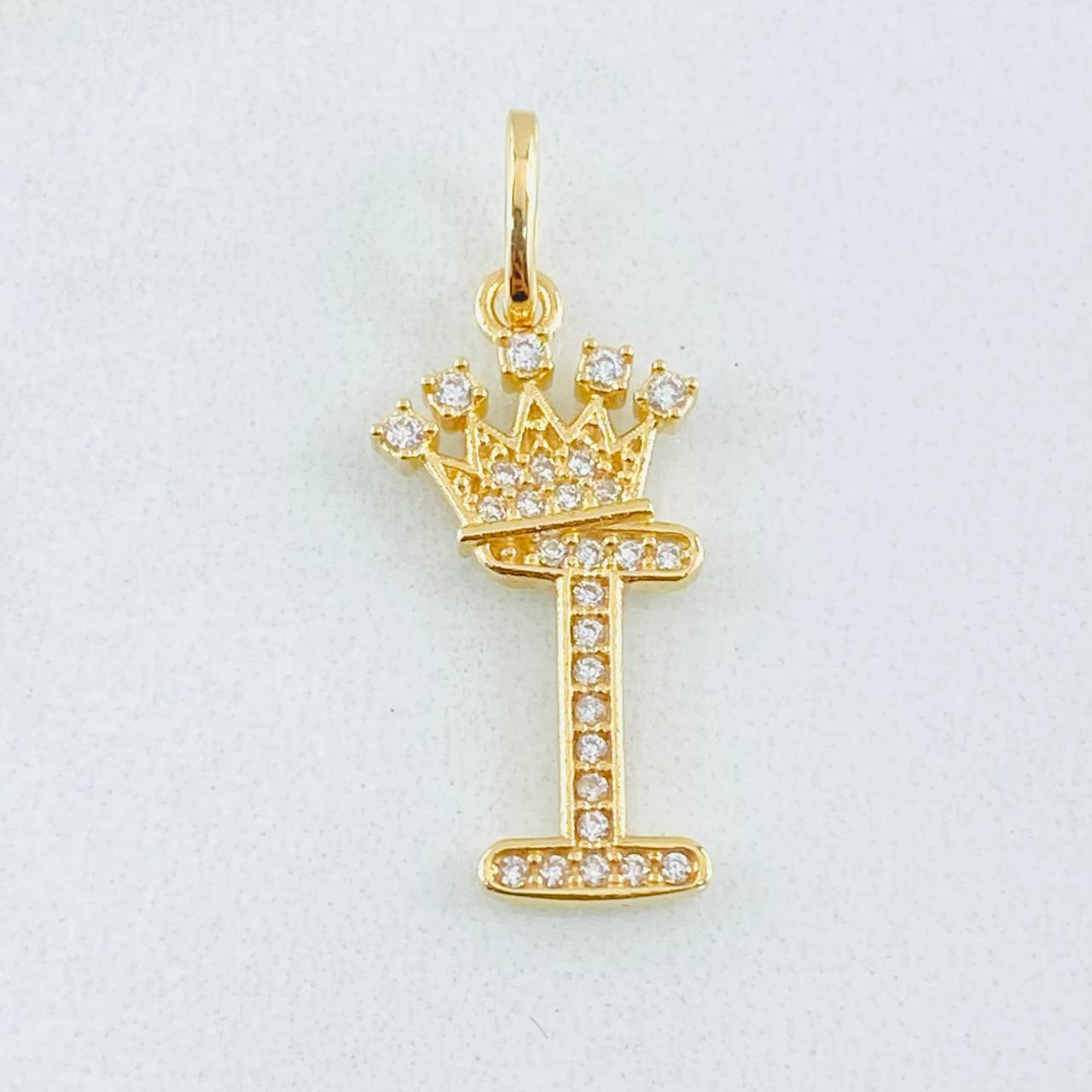 Dije Corona Letra I 1.6gr / 2.6cm / Oro Amarillo 18K *