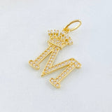 Dije Corona Letra M 2.4gr / 2.5cm / Oro Amarillo 18K