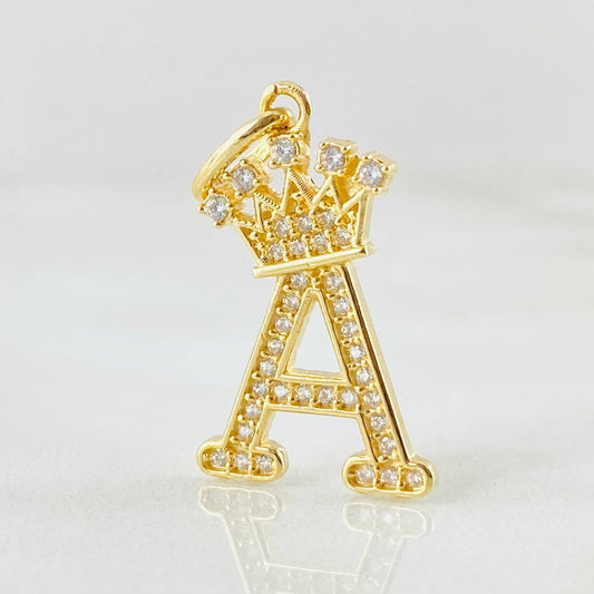 Dije Corona Letra A 2.05gr / 2.5cm / Oro Amarillo 18K