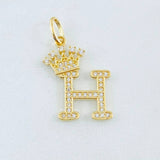 Dije Corona Letra H 1.95 g / 2.6 cm Oro Amarillo 18K