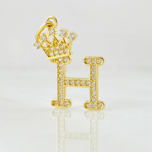 Dije Corona Letra H 2.05 g / 2.6 cm Oro Amarillo 18K