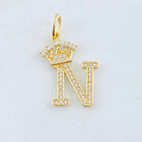 Dije Corona Letra N 2gr / 2.5cm / Oro Amarillo 18K