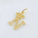 Dije Corona Letra N 2gr / 2.5cm / Oro Amarillo 18K