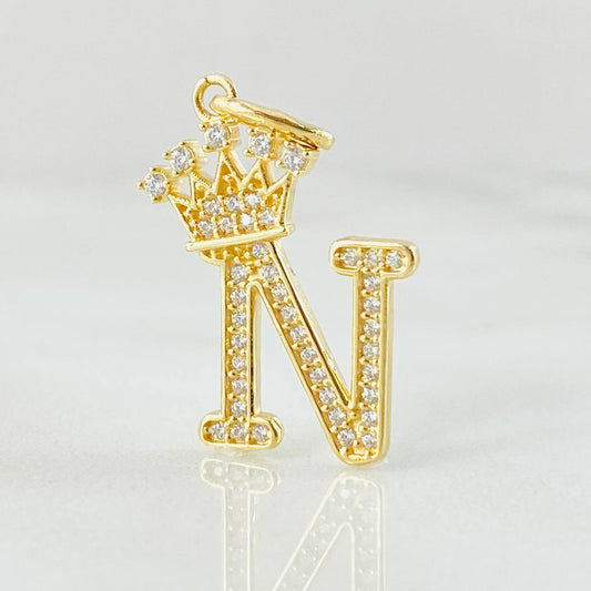 Dije Corona Letra N 2gr / 2.5cm / Oro Amarillo 18K