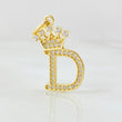 Dije Corona Letra D 1.8gr / 2.5cm / Oro Amarillo 18K