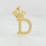 Dije Corona Letra D 1.8gr / 2.5cm / Oro Amarillo 18K