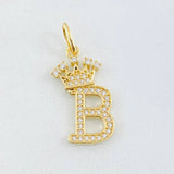 Dije Corona Letra B 1.9gr / 2.5cm / Oro Amarillo 18K