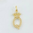 Dije Corona Letra Q 2 g / 2.8 cm Oro Amarillo 18K