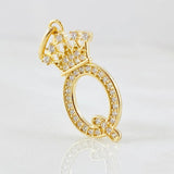 Dije Corona Letra Q 2 g / 2.8 cm Oro Amarillo 18K