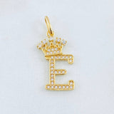 Dije Corona Letra E 1.8gr / 2.6cm / Oro Amarillo 18K ©