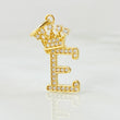 Dije Corona Letra E 1.7gr / 2.5cm / Oro Amarillo 18K