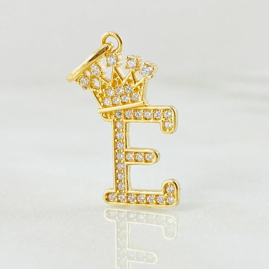 Dije Corona Letra E 1.7gr / 2.5cm / Oro Amarillo 18K