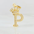 Dije Corona Letra P 1.75gr / 2.5cm / Oro Amarillo 18K