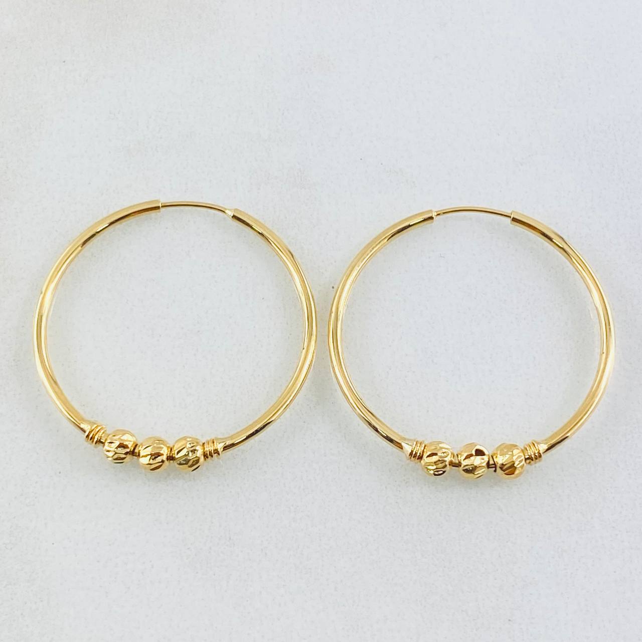 Candongas Trio 1.6gr / 2.5cm / Oro Amarillo 18K