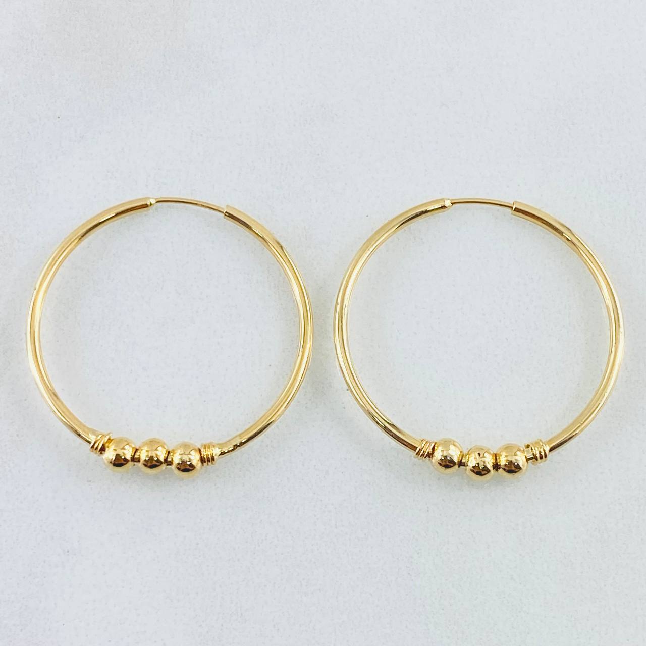 Candongas Trio 1.75gr / 2.5cm / Oro Amarillo 18K