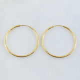 Candongas Aro Liso 1.25gr / 2.5cm / Oro Amarillo 18K