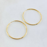 Candongas Aro Liso 1.25gr / 2.5cm / Oro Amarillo 18K