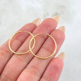 Candongas Aro Liso 1.25gr / 2.5cm / Oro Amarillo 18K