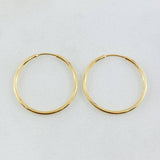 Candongas Aro Liso 1.05gr / 2.3cm / Oro Amarillo 18K *