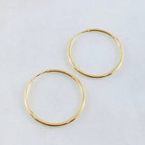 Candongas Aro Liso 1gr / 2cm / Oro Amarillo 18K