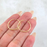 Candongas Aro Liso 0.9gr / 2cm / Oro Amarillo 18K ©