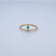 Anillo Gota Esmeralda 0.95gr / T6 1/2 / Oro Amarillo 18K &