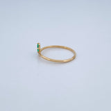 Anillo Gota Esmeralda 0.95gr / T6 1/2 / Oro Amarillo 18K &