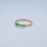 Anillo Stefy Esmeraldas 1.3gr / T6 3/4 / Oro Amarillo 18K &