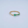 Anillo Stefy Esmeraldas 1.3gr / T6 3/4 / Oro Amarillo 18K &