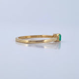Anillo Solitario Esmeralda 1.5gr / T5 3/4 / Oro Amarillo 18K &