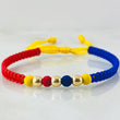 Pulsera Tricolor Bolas Estilo 3° 0.25gr / Oro Amarillo 18K *