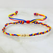 Pulsera Tricolor Bolas Estilo 4° 0.2gr / Oro Amarillo 18K *