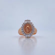 Anillo Virgen Milagrosa 7gr / T7 3/4 / Circones Blancos Dos Oros Blanco Rosa 18K $