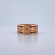 Anillo Medusa Tribal 6.65gr / T7 1/2 / Circones Negros Oro Rosa 18K $