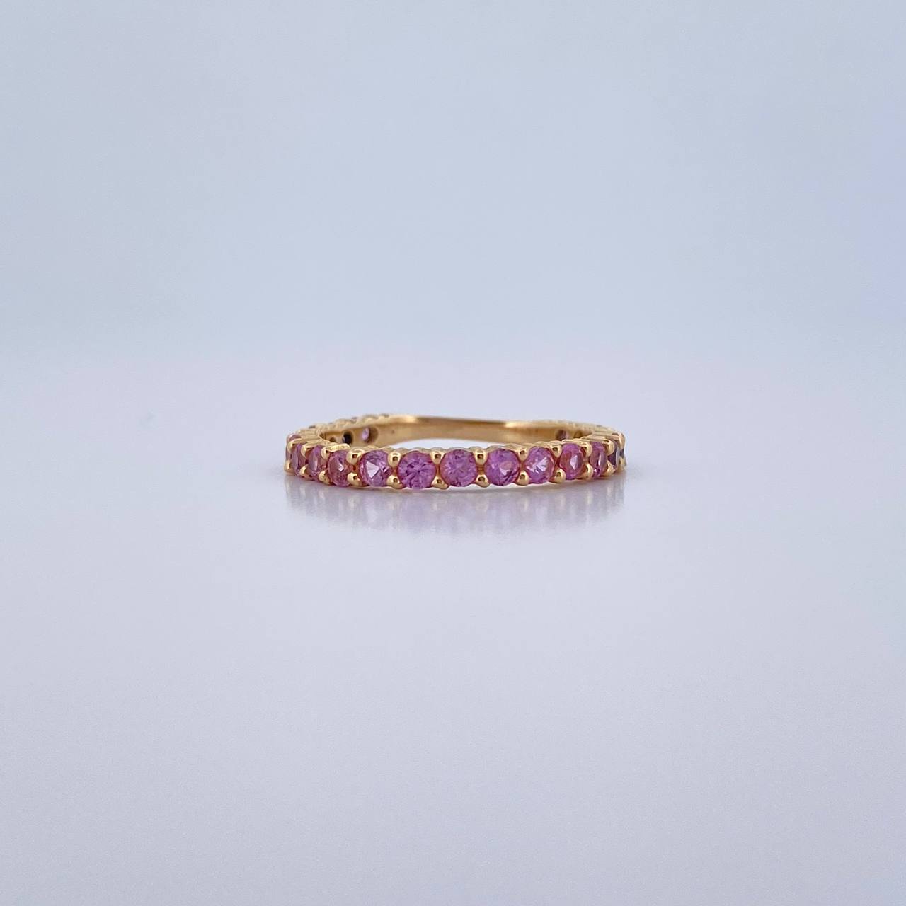 Anillo Argolla 1.75gr / T4 3/4 / Circones Rosados Oro Amarillo 18K $