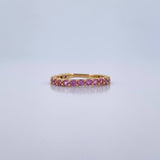 Anillo Argolla 1.75gr / T4 3/4 / Circones Rosados Oro Amarillo 18K $