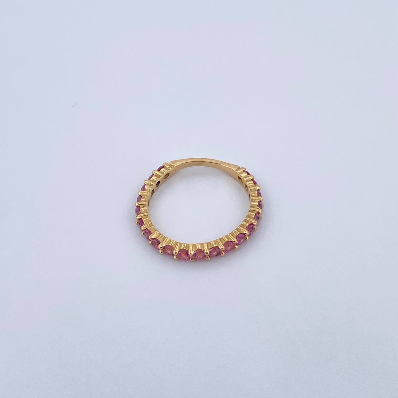 Anillo Argolla 1.75gr / T4 3/4 / Circones Rosados Oro Amarillo 18K $