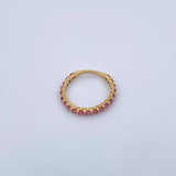 Anillo Argolla 1.75gr / T4 3/4 / Circones Rosados Oro Amarillo 18K $