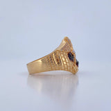 Anillo San Miguel Arcangel 9.05gr / T10 1/4 / Circones Blancos Tres Oros 18K $