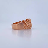 Anillo Correa Corona RX 7.9gr / T10 3/4 / Circones Blancos Dos Oros Blanco Rosa 18K $