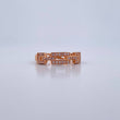 Anillo Eslabon Cubano 2.3gr / T6 1/4 / Circones Blancos Oro Rosa 18K $