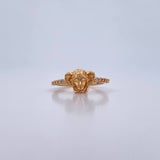Anillo Medusa 2.75gr / T6 1/2 / Circones Blancos Oro Amarillo 18K $