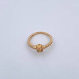 Anillo Medusa 2.75gr / T6 1/2 / Circones Blancos Oro Amarillo 18K $