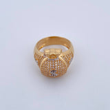 Anillo Bolsa Dinero 9.7gr / T10 / Circones Blancos Dos Oros Amarillo Blanco 18K $