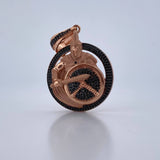 Dije Medalla Gladiador Espartano 14.75gr / 5.1cm / Circones Negros Oro Rosa 18K $