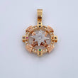Dije Brujula 18.25gr / 4.1cm / Circones Negro Naranja Verde Fucsia Blancos Tres Oros 18K $