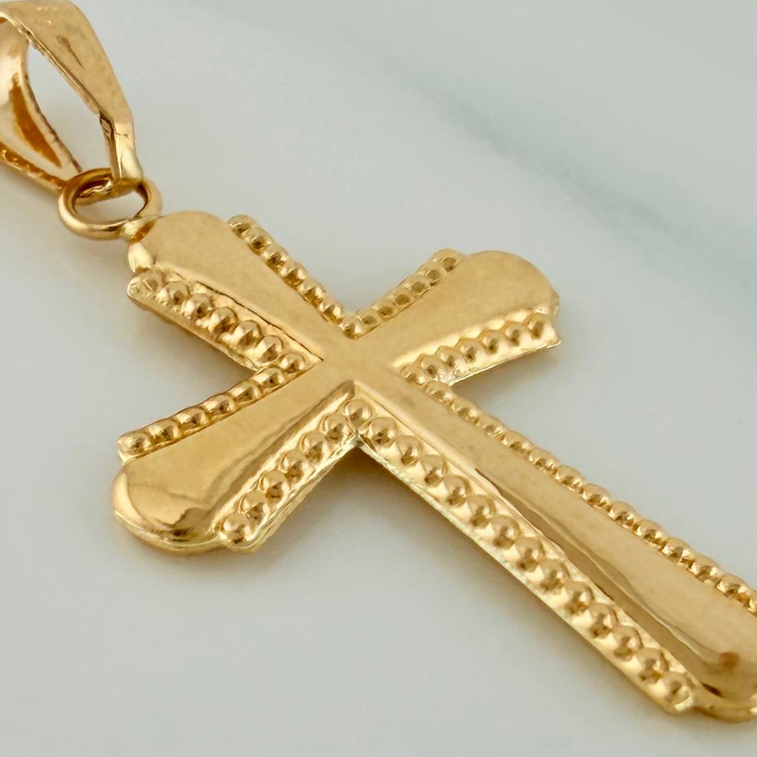 Dije Cruz 0.9gr / 3cm / Oro Amarillo 18K %